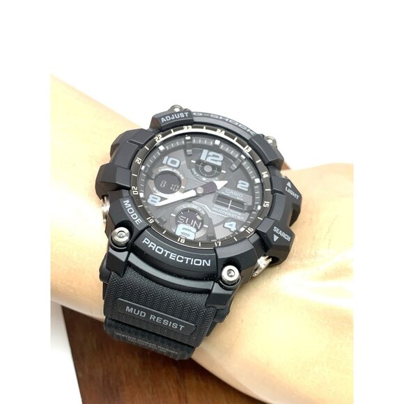 Casio G-Shock Men's Watch GSG100-1AWC Quartz Mudmaster Black Resin Ana-Dig 5562 - Picture 6 of 15
